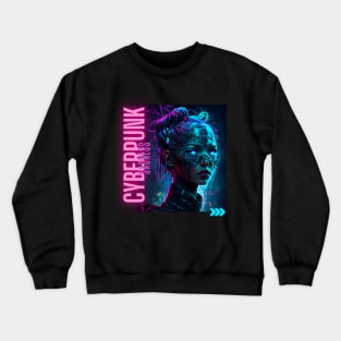 cyberpunk girl Crewneck Sweatshirt